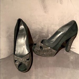 Green Stuart Weitzman heels